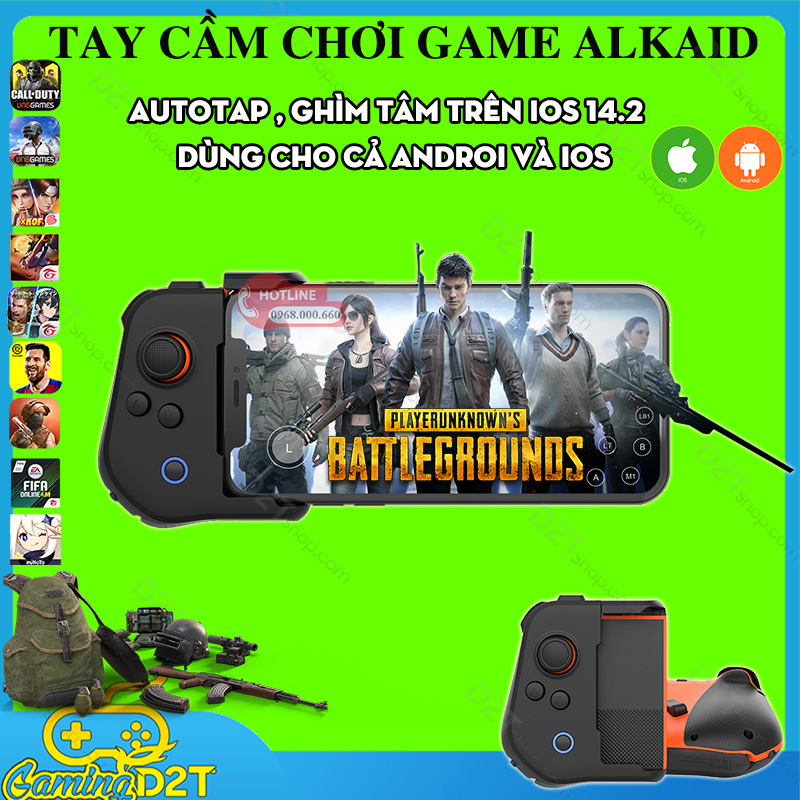 Tay cầm chơi game ALKAID chơi PUBG trên Andoi và iPhone iOS 14.3