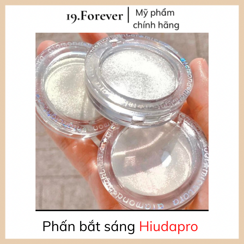 Phấn Nhũ Mềm Bắt Sáng Ngọc Trai HUDAPRO Diamond Highlighter Full 3 Màu Highlight 3 Chiều Siêu Xinh [MỸ PHẨM AUTH + QUÀ TẶNG + FREESHIP] 19.Forever