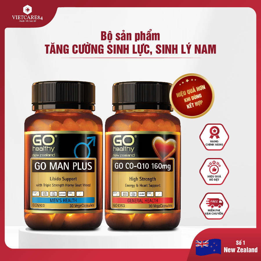 Bộ sản phẩm tăng cường sinh lực, sinh lý nam, làm chậm quá trình mãn dục nam: Tăng cường sinh lý nam