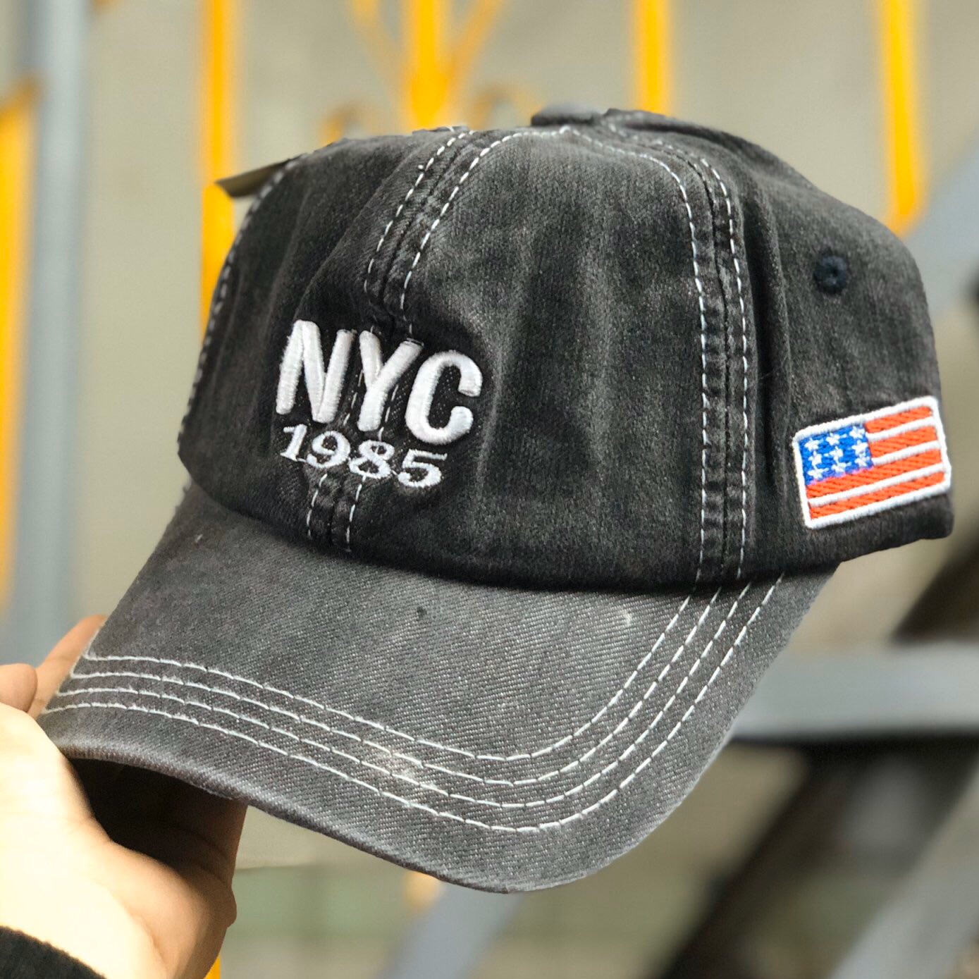 Nón kết jean nyc thêu dày đẹp, Mũ lưỡi trai nam nữ cá tính