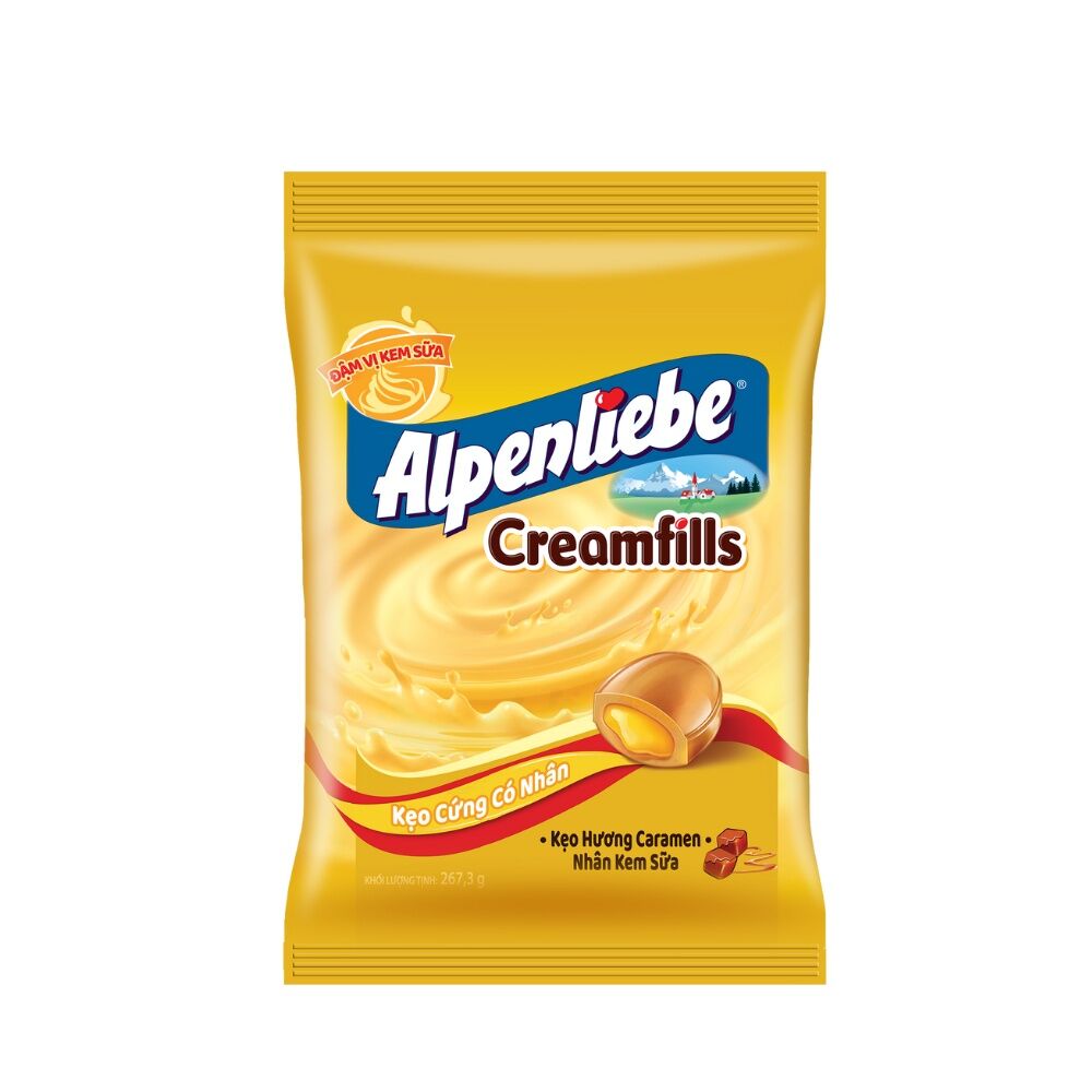 Kẹo Alpenliebe Hương Caramel Nhân Kem Sữa 32v