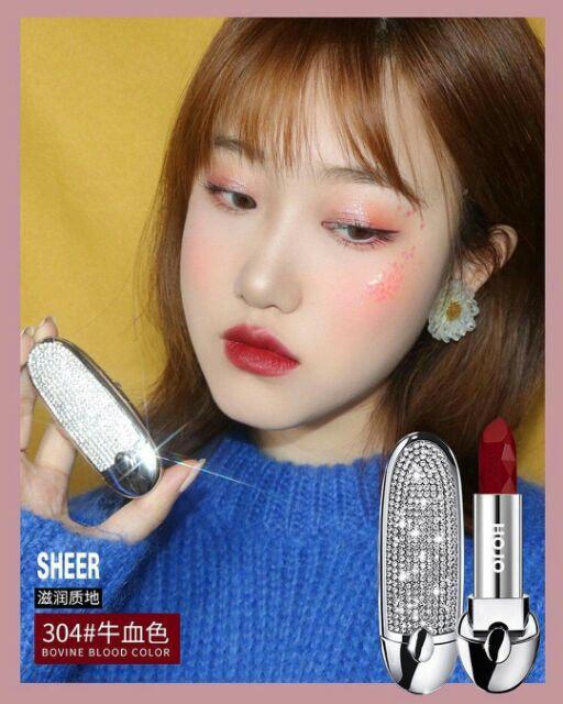 Son thỏi HOJO phi thuyền có gương soi, cao cấp sang chảnh nội địa Trung No.8028