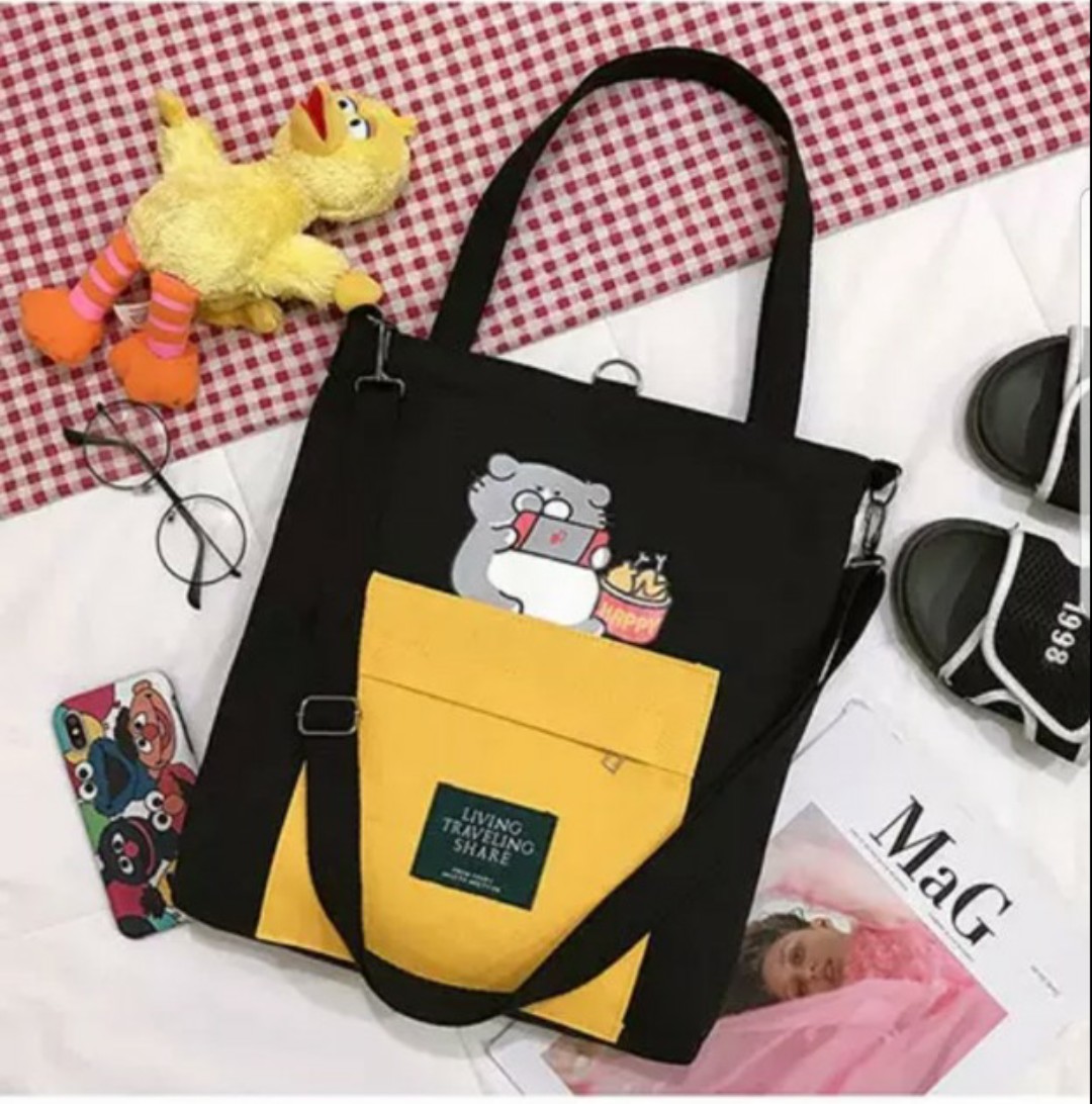 Túi tote , túi vải , túi in hình mèo bự xinh xắn