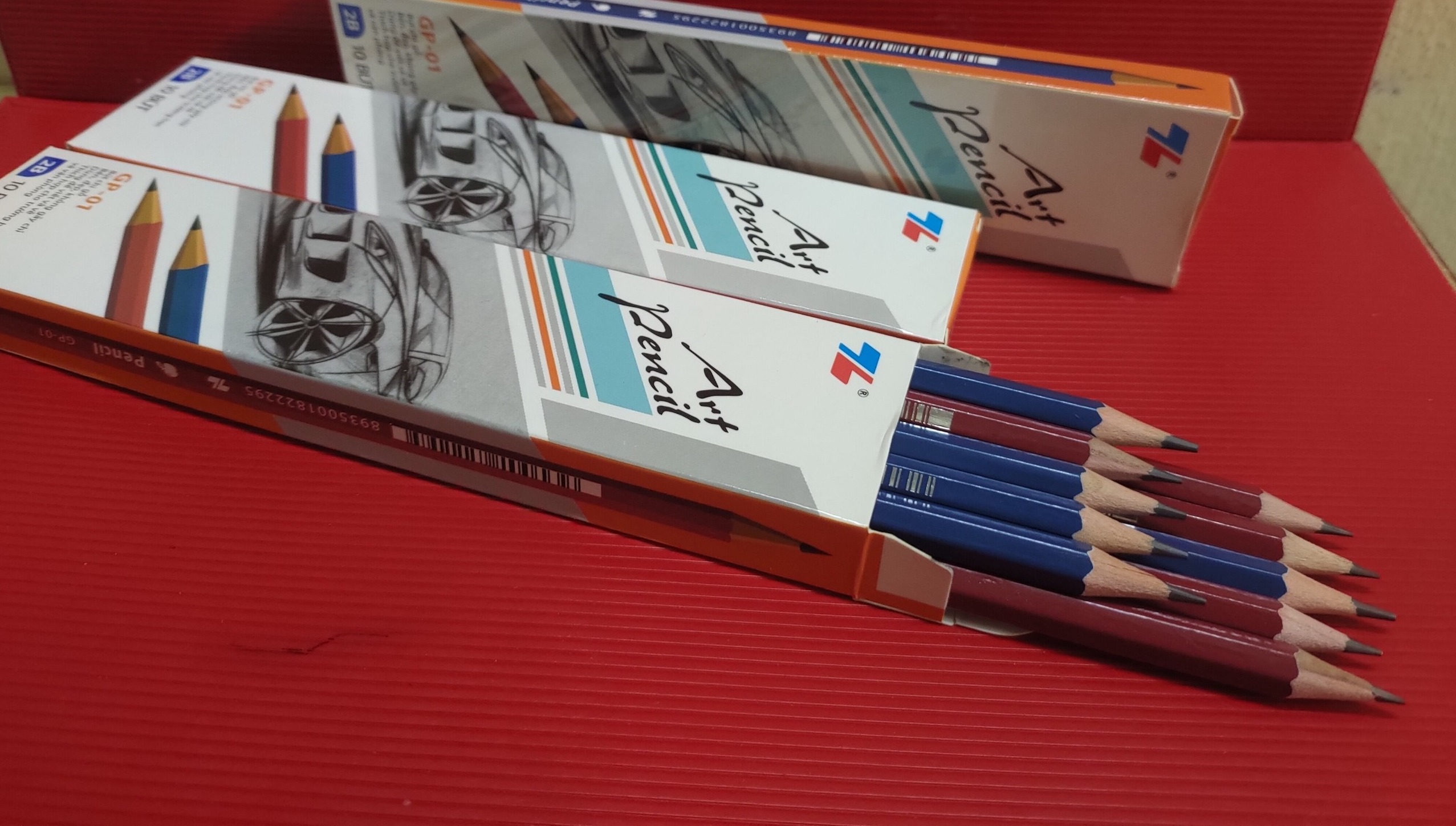 Hộp 10 bút chì 2b xanh đỏ tl gp-01