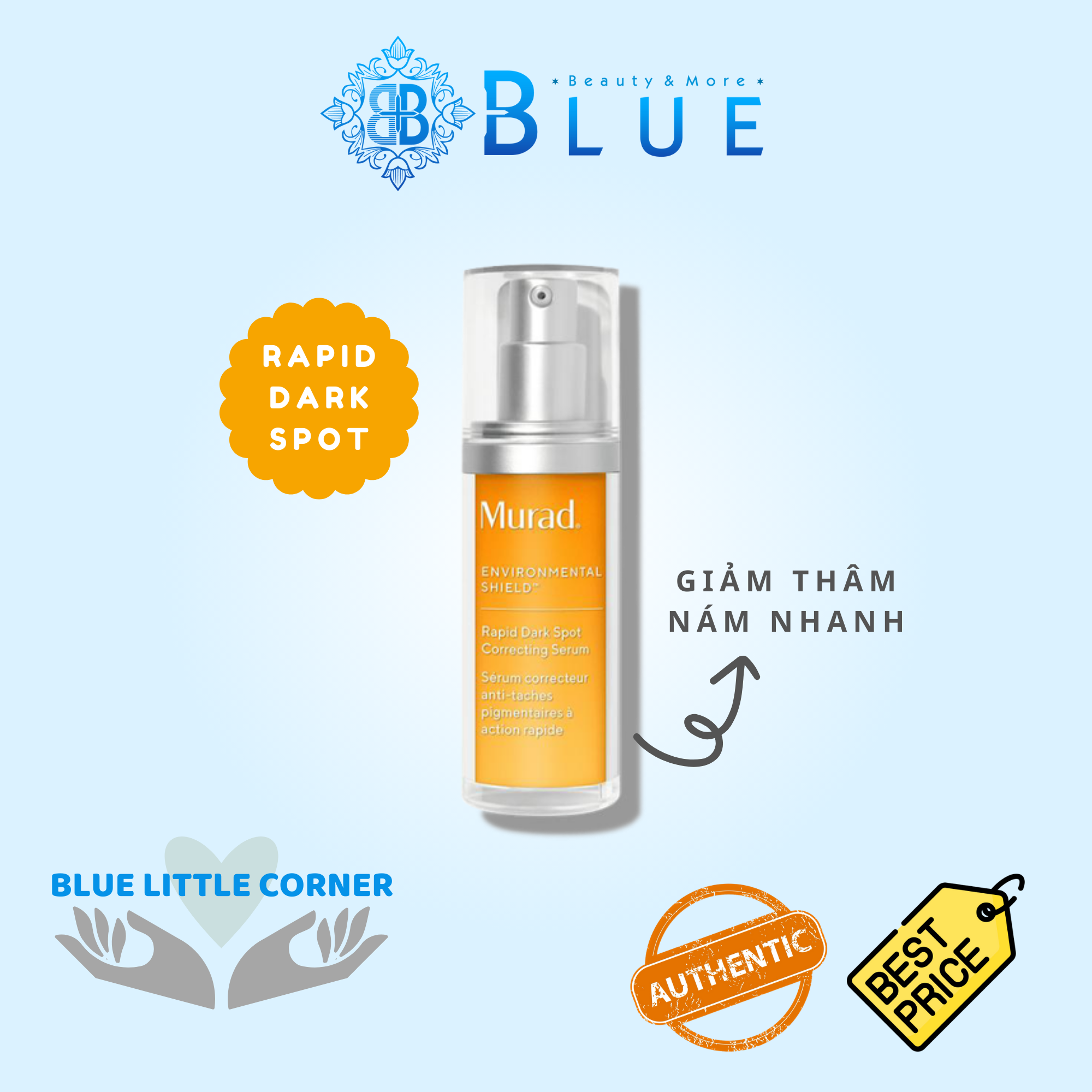 Tinh chất dưỡng sáng da, mờ thâm nám Murad Rapid Dark Spot Serum