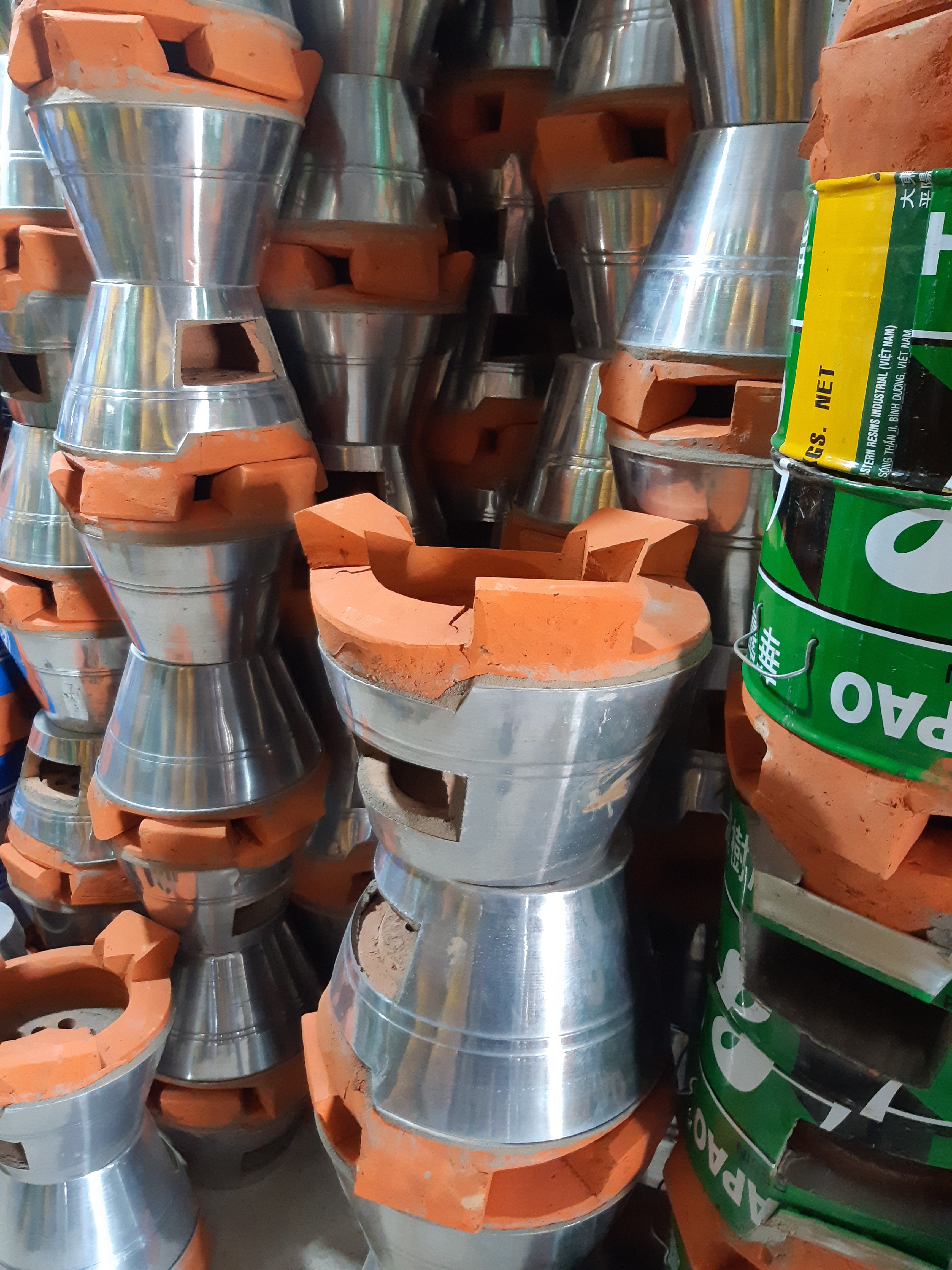 lò đất vỏ nhôm để bàn C15*R20 cm