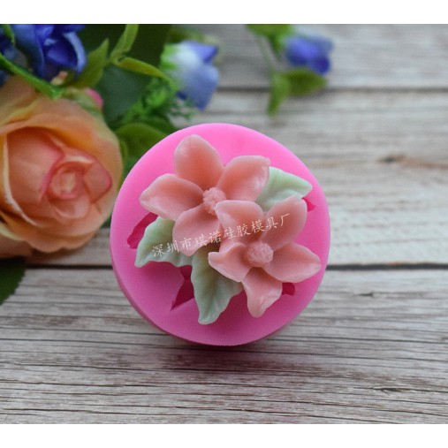 Khuôn silicon 3d làm rau câu làm bánh mẫu chùm hoa Dừa cạn