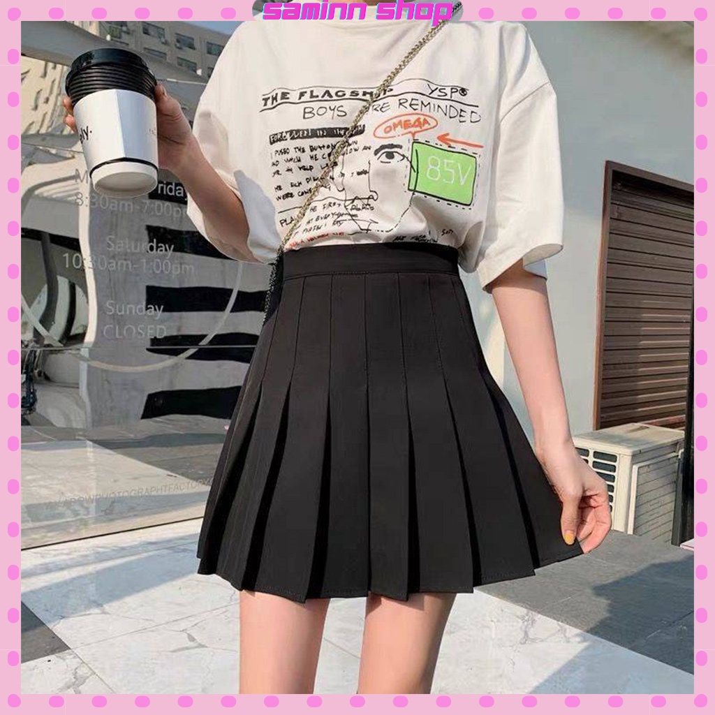 Chân váy chữ a ngắn lưng cao công sở xếp ly, chân váy xếp ly ngắn kiểu tennis SS51