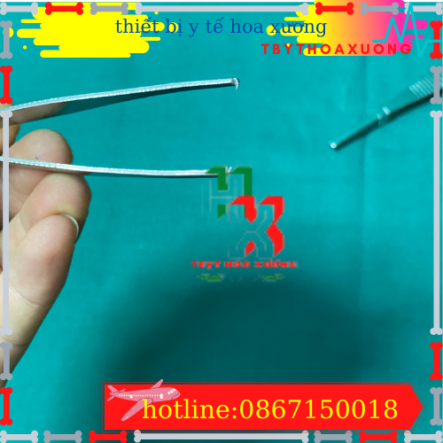 Nỉa thẳng y tế 14 cm - nhíp y tế 14cm không mấu dùng trong phẩu thuật và hộp sơ cứu y tế