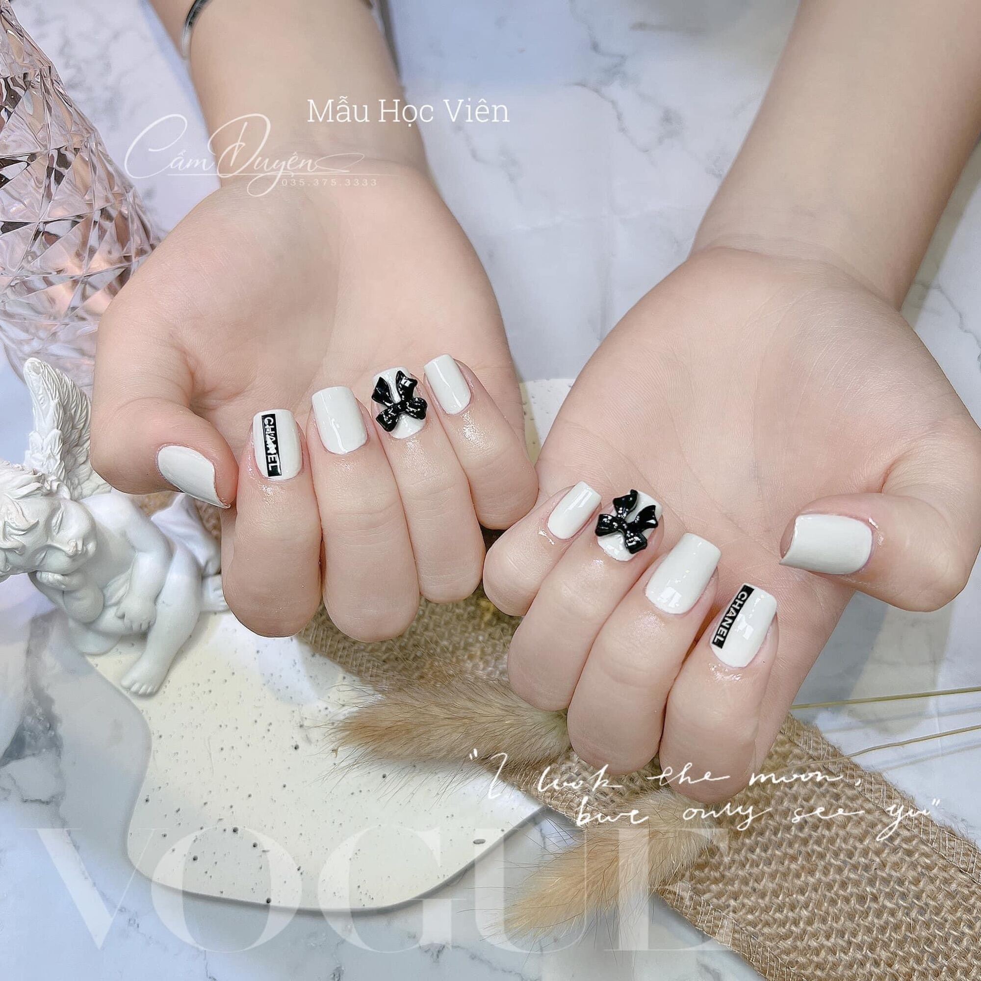 Tuyển chọn 200 mẫu nail trắng đen chanel được yêu thích nhất