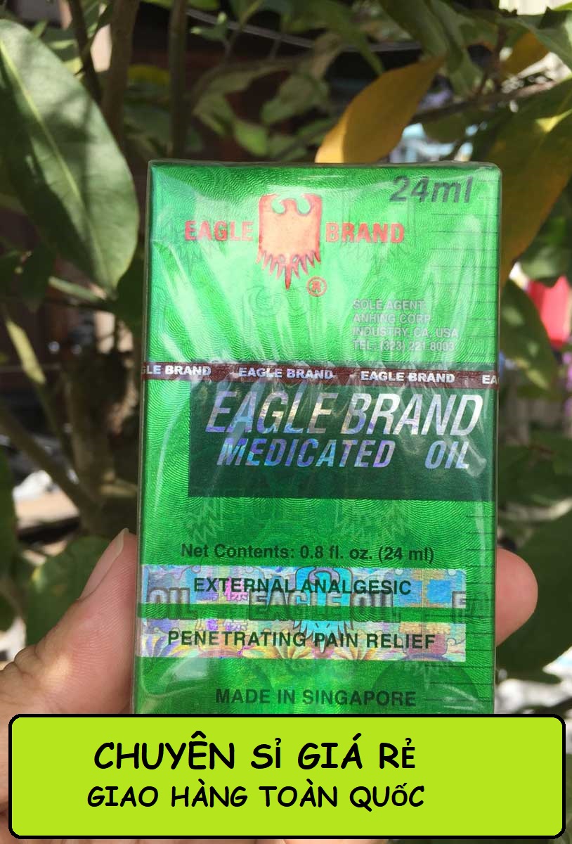 Dầu Gió Xanh Singapore Con Ó Eagle Brand 24ml