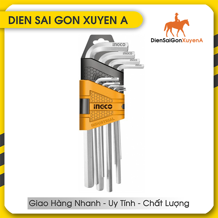 Bộ 9 lục giác đầu bằng dài Hex Key INGCO HHK11091 TOTAL THT106191