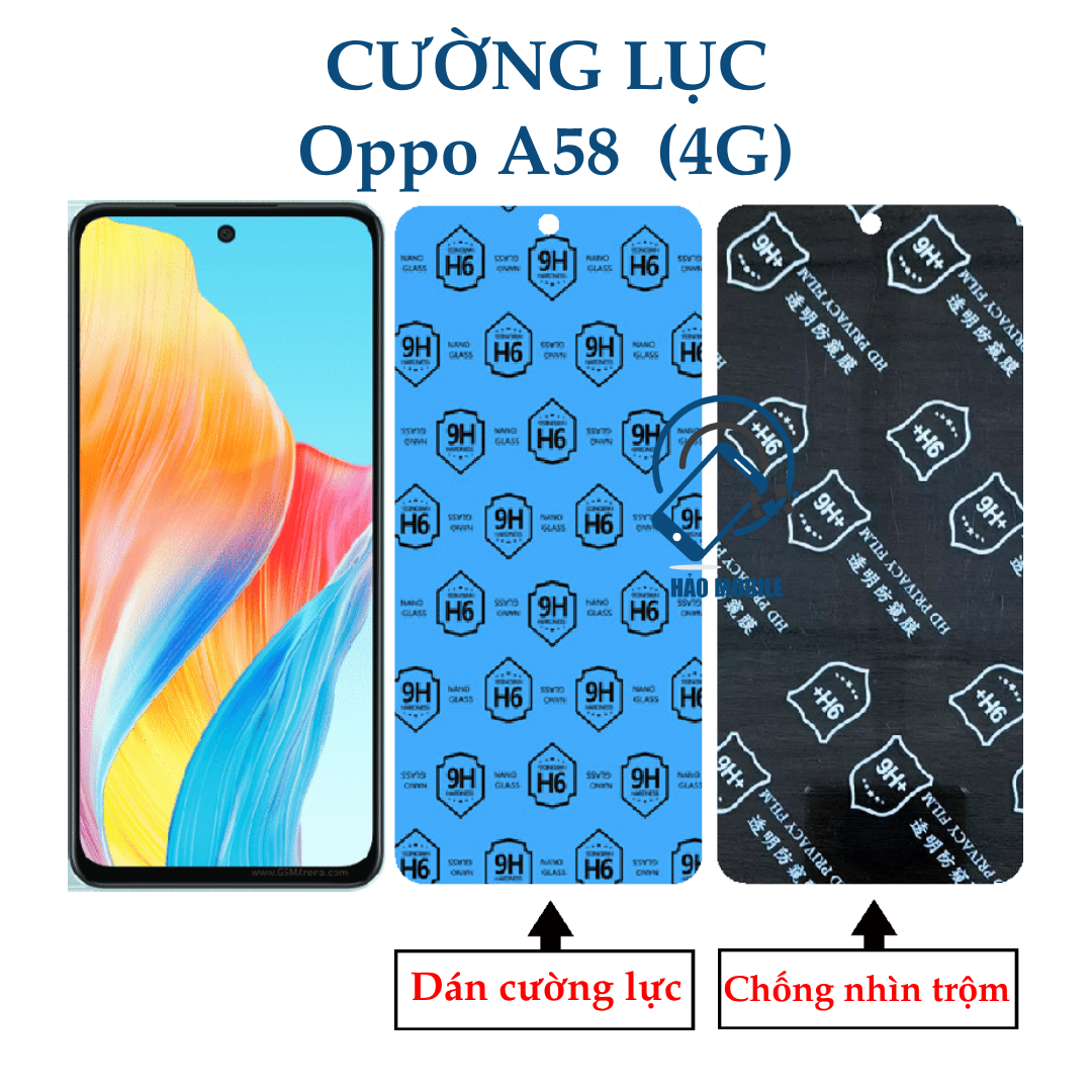 Dán cường lực dẻo nano oppo a58 4g