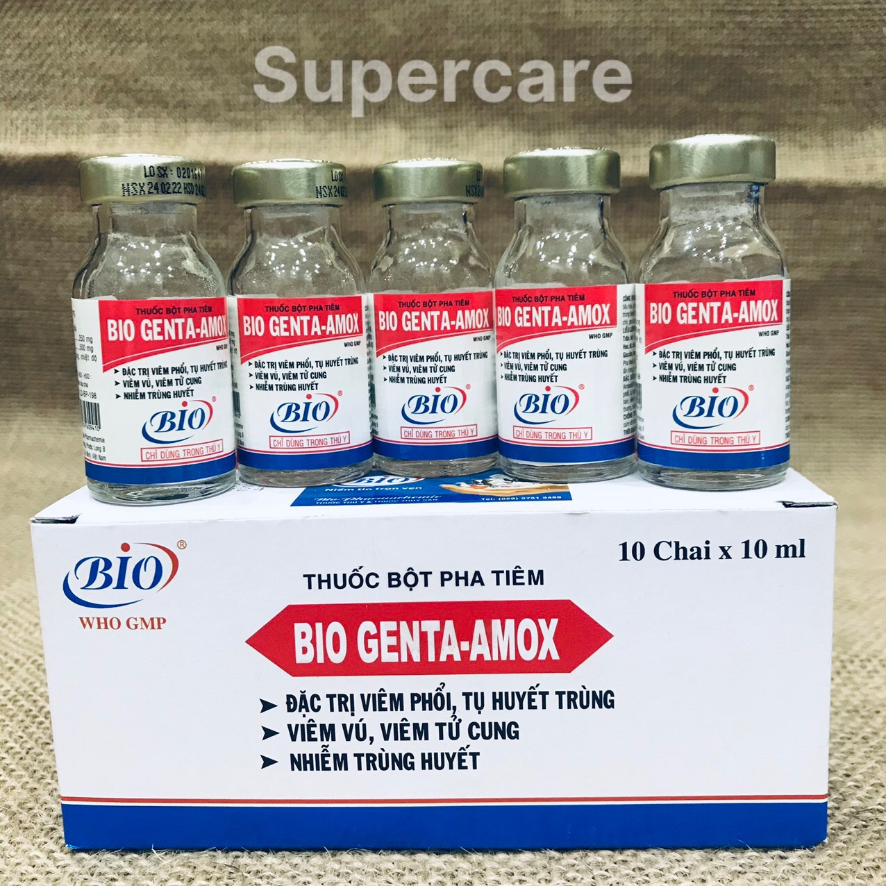 [HSD T03/2025] Combo 3 Lọ Bio Genta Amox Bột 10Gr (Kèm Nước Cất) - Viêm Phổi Tiêu Chảy Viêm Ruột
