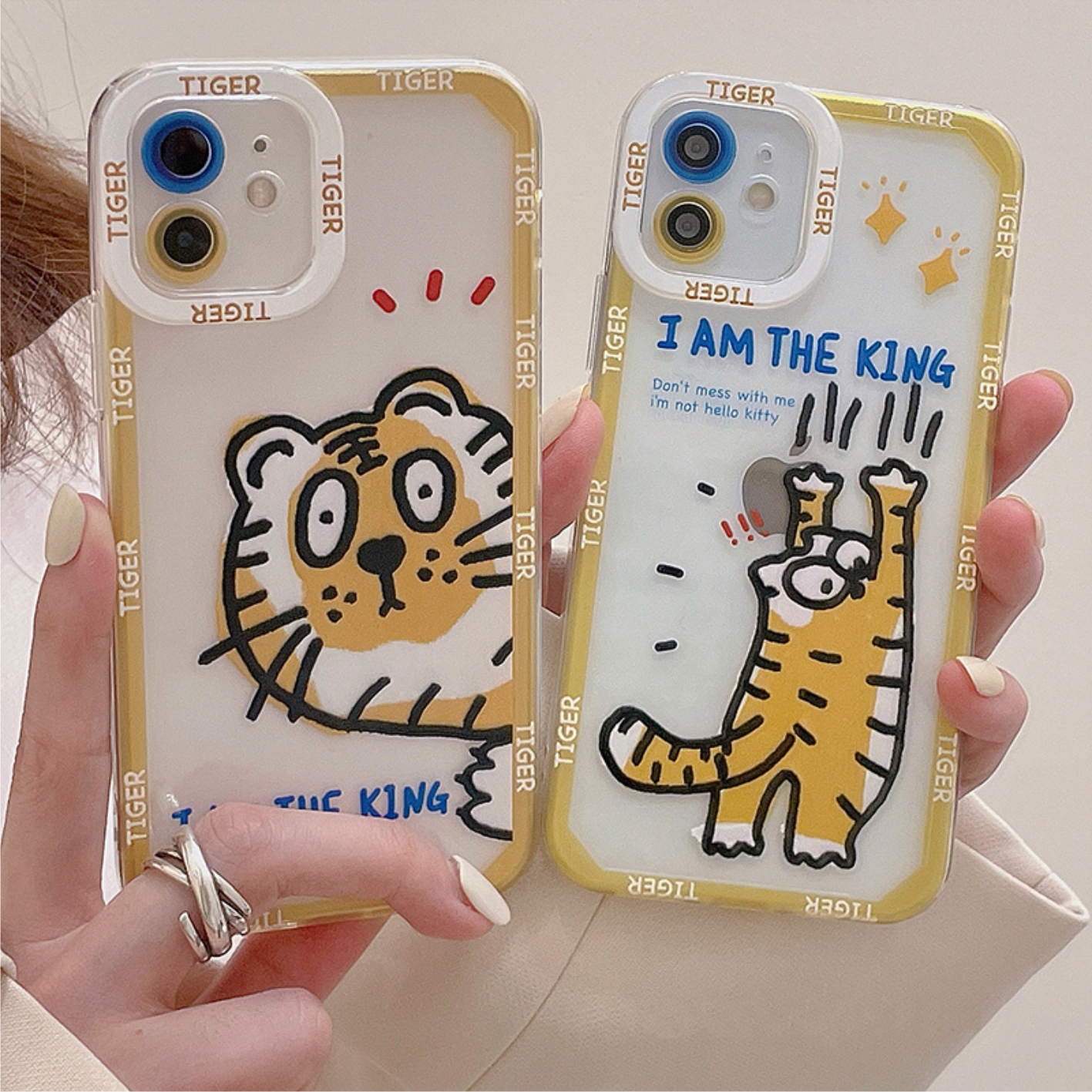 Ốp lưng silicon chống sốc viền nổi i am the king