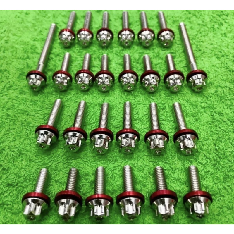 (Inox xịn) Combo 21 ốc salaya gắn full lốc máy Ex 150/155/135 tặng lông đền đỏ cực đẹp