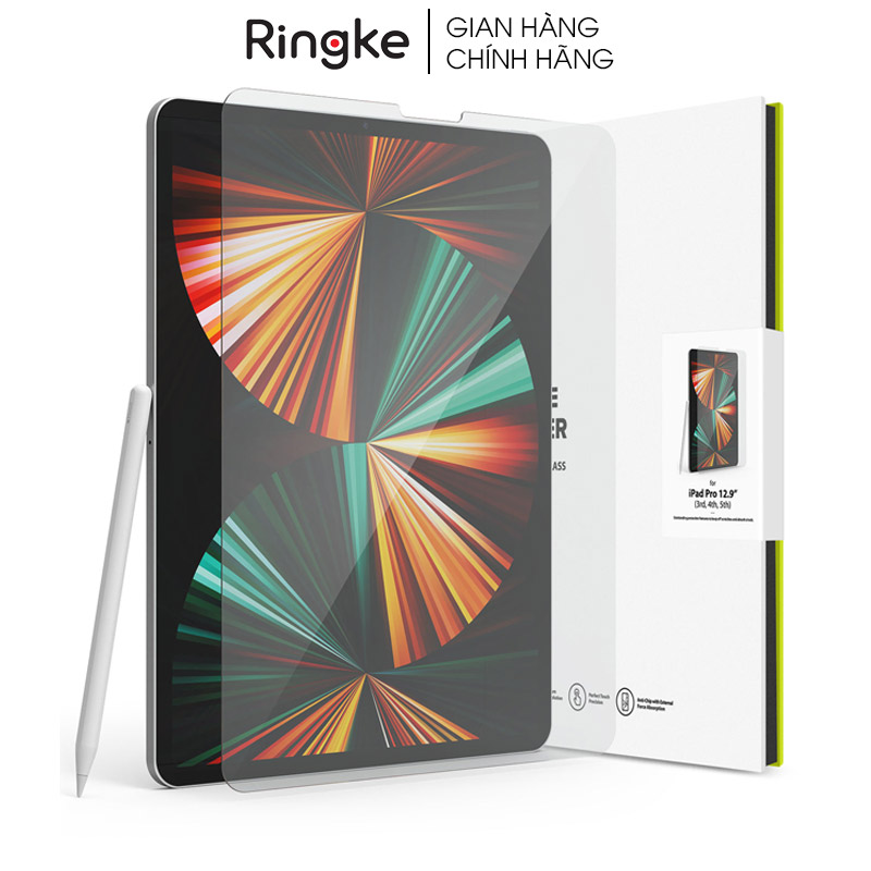 Dán cường lực ipad pro 12.9″ m2/m1 ringke screen protector full glass