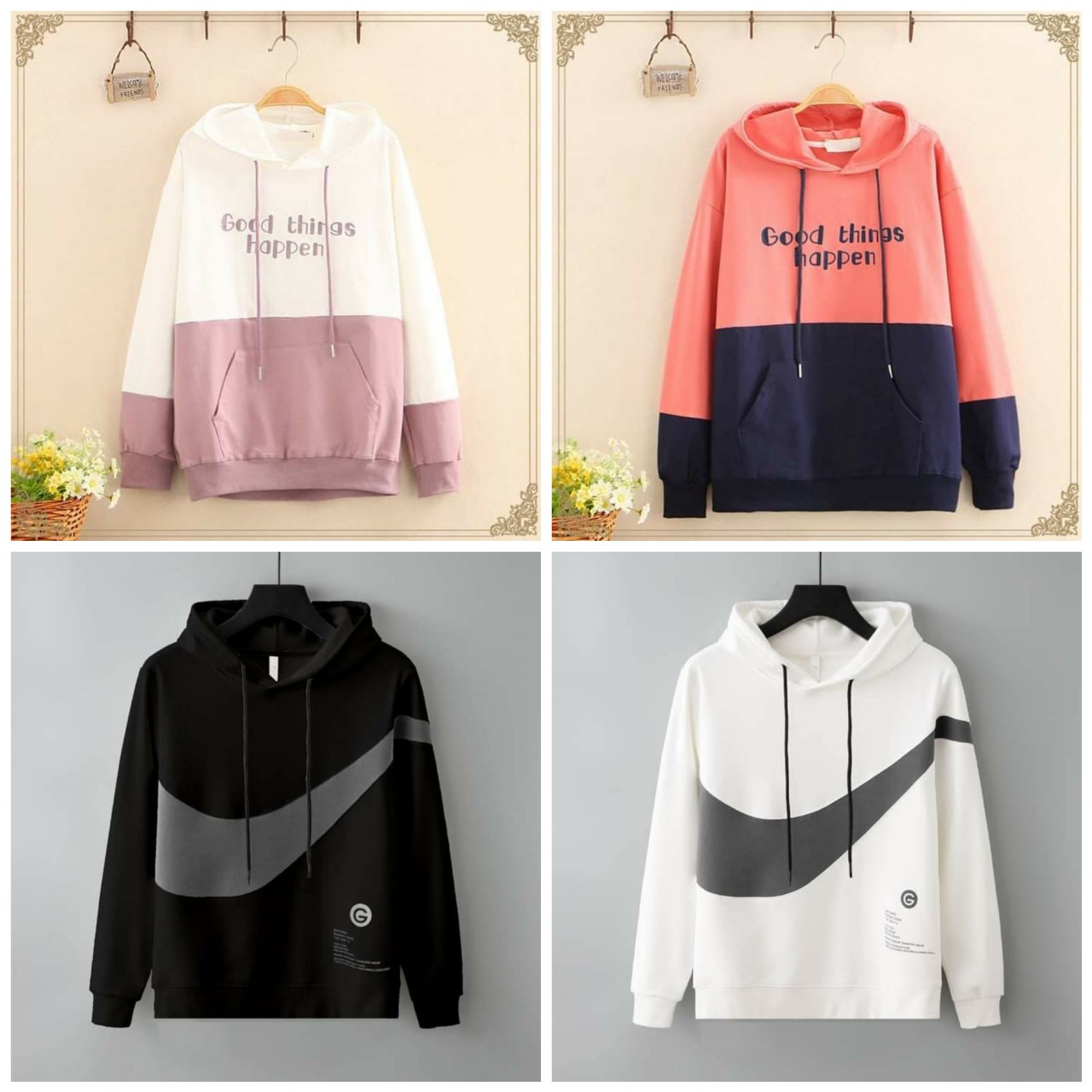 Áo khoác nỉ áo hoodie nam nữ có mũ chất dày dặn mềm mịn