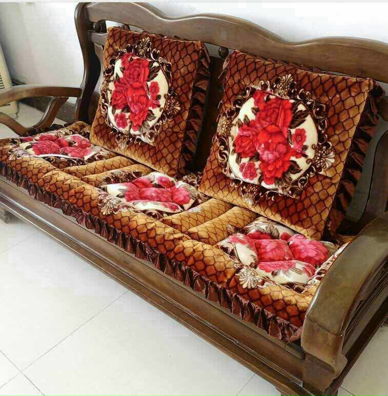 Bộ đệm ghế nỉ nhung lịch sự ấm áp 180*58cm