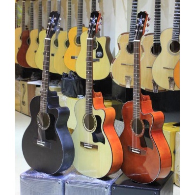 Đàn guitar acoustic gỗ thịt, có ty cho người mới tập, đàn guitar giá rẻ mã es-120-cd180