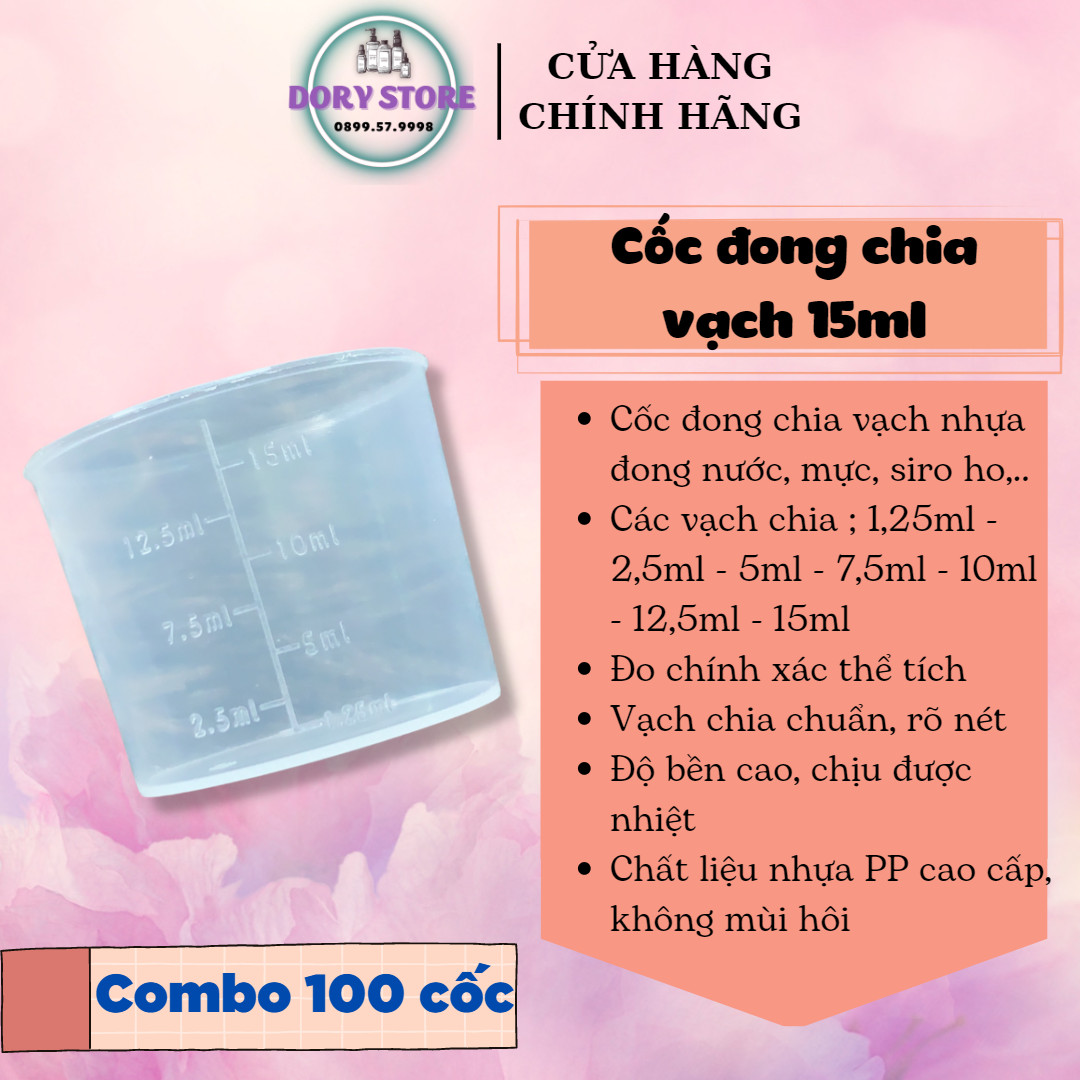 Cốc chia vạch đo lường , cốc đong ml nhựa đong nước mực, ly chia vạch ml đong siro ho 15ml, ly đong ml