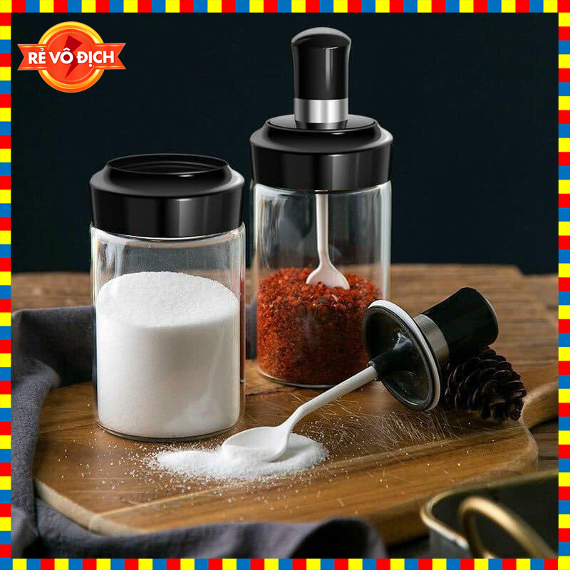 Combo 2 lọ đựng gia vị có thìa