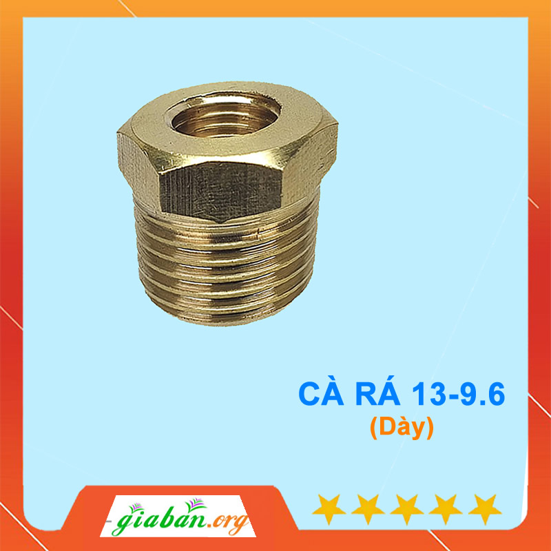 Loại dày, Khớp nối cà rá 2 đầu ren (răng) ngoài 13, 17, 21, 27, 34 với ren trong 9.6, 11, 13, 17, 21, 27 giá rẻ tại Shop Giá Bán