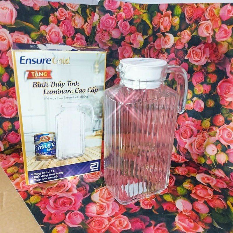 Bình thủy tinh cao cấp luminarc 1.7 lít-quà ensure