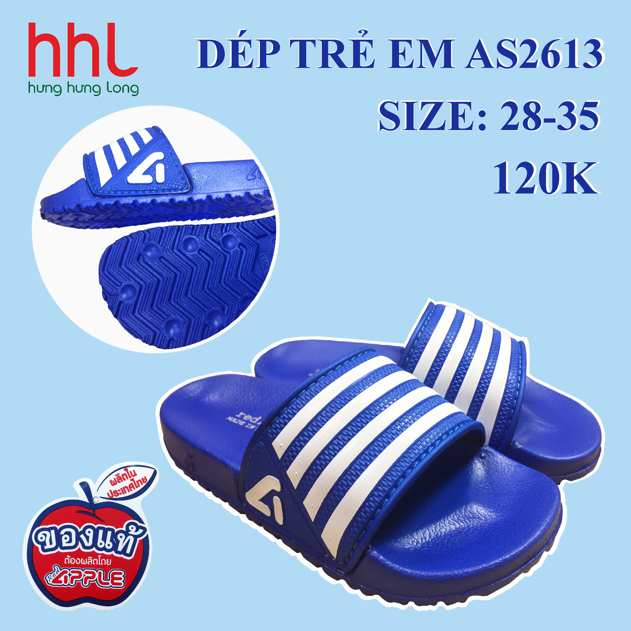 Dép trẻ em as2613 chính hãng red apple