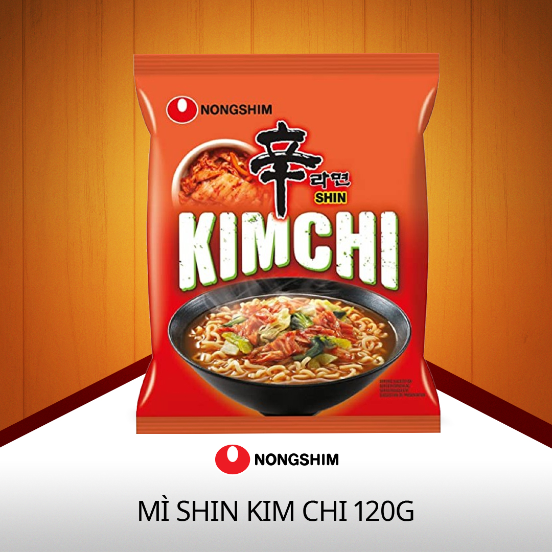 Combo Mì Nongshim Shin Kim chi 120g - Nước súp mì vị kimchi thơm ngon - Hàn Quốc