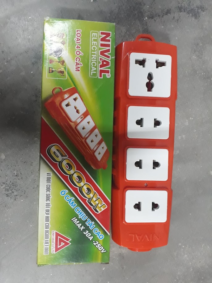 Ổ cắm chịu tải Nival 6000W(loại 4 ổ)