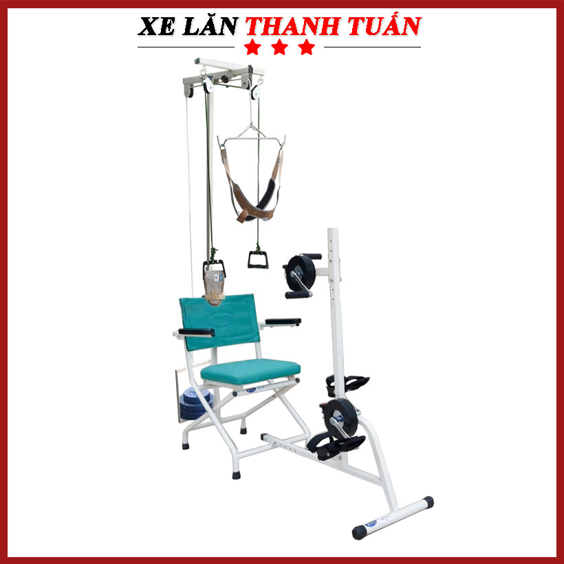 Ghế ngồi tập mạnh tay chân kết hợp kéo cổ 4 trong 1 Phana - Ghế tập phục hồi chức năng cho người tai biến