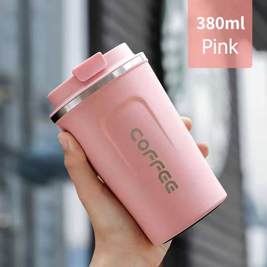 Cốc Cà Phê Du Lịch Bằng Thép Không Gỉ 380ml Bình Giữ Nhiệt Cách Nhiệt Chân Không Chống Rò Rỉ Cho Đồ Uống Nóng Lạnh - 2