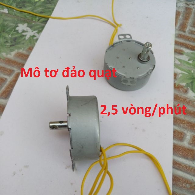 Mô tơ giảm tốc 2,5 vòng/phút, motor giảm tốc độ 2 vòng rưỡi 1 phút 4w