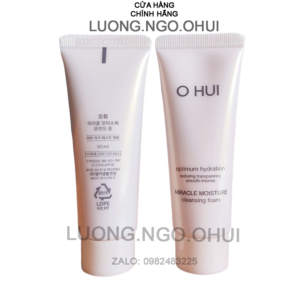 Sữa rửa mặt Ohui hồng Miracle Moisture Cleansing Foam 40ml