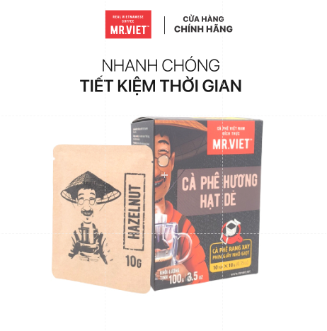 Cà phê phin giấy- cà phê hương Hạt Dẻ 100gr