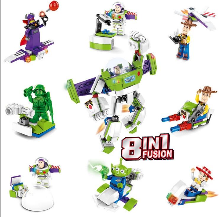 Bộ lắp ráp minifigures 8 in 1 full bộ toy story