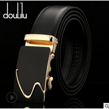 Thắt Lưng/ Dây Nịt Nam Da May 2 Viền - khóa chữ S - 39k (Vàng Đen)