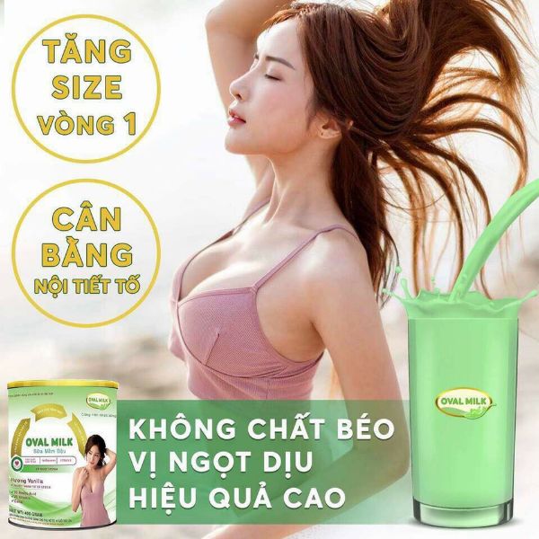 Sữa mầm đậu Oval Milk tăng size v1, hàng chuẩn, thơm ngon, date mới