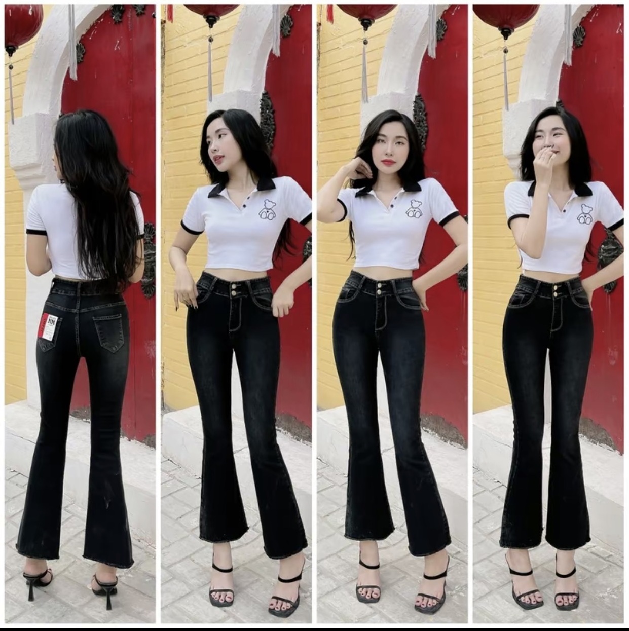 [HCM]Quần jeans nữ 9 tấc ống loe tuyệt đẹp