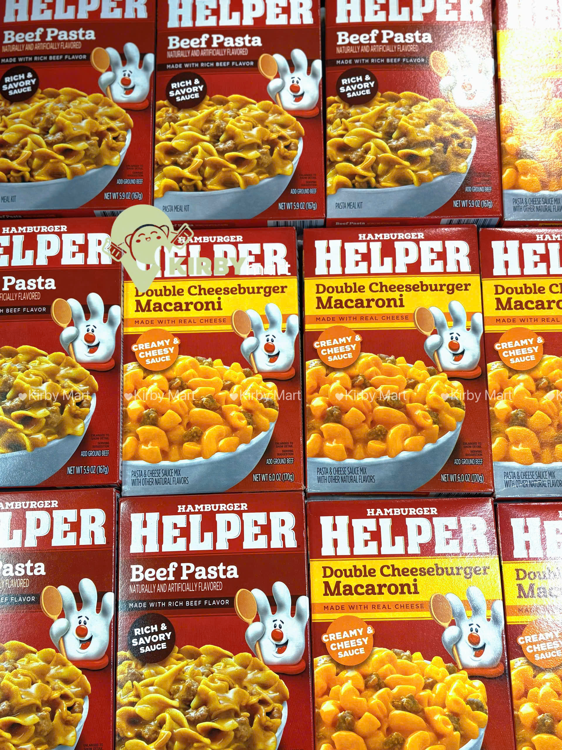 Hamburger Helper Mỹ – Cheeseburger Macaroni, Double Cheeseburger Macaroni & Beef Pasta – Mì Nui Sốt Bò Phô Mai