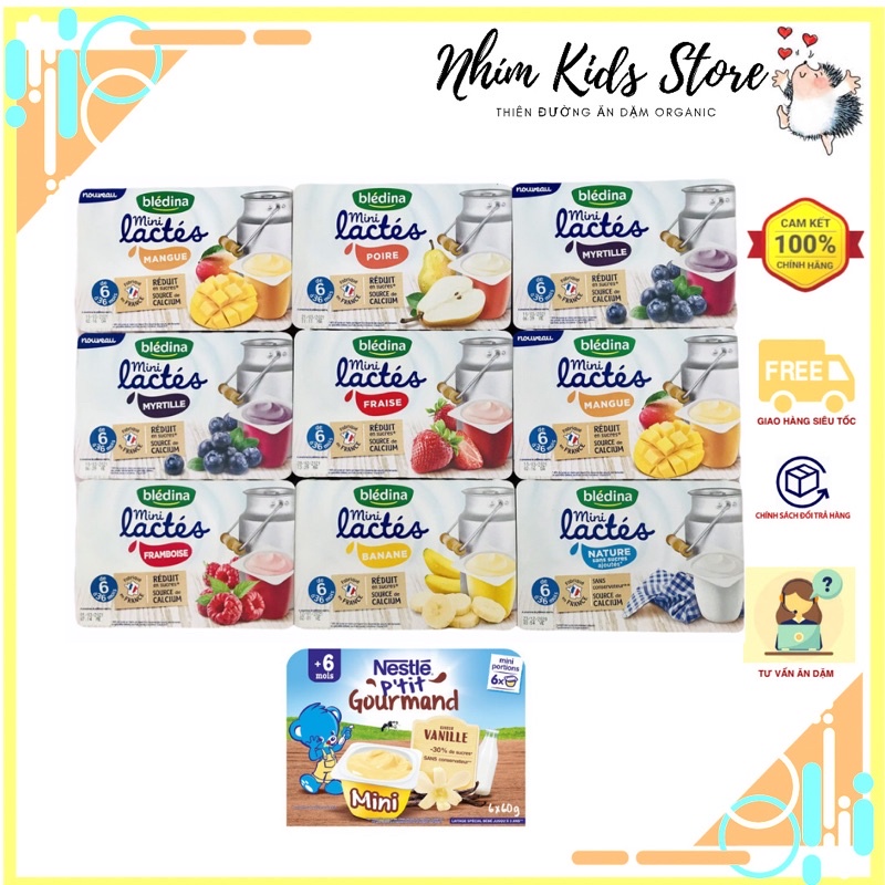 Váng sữa - sữa chua nestle/bledina nội địa pháp cho bé từ 6m