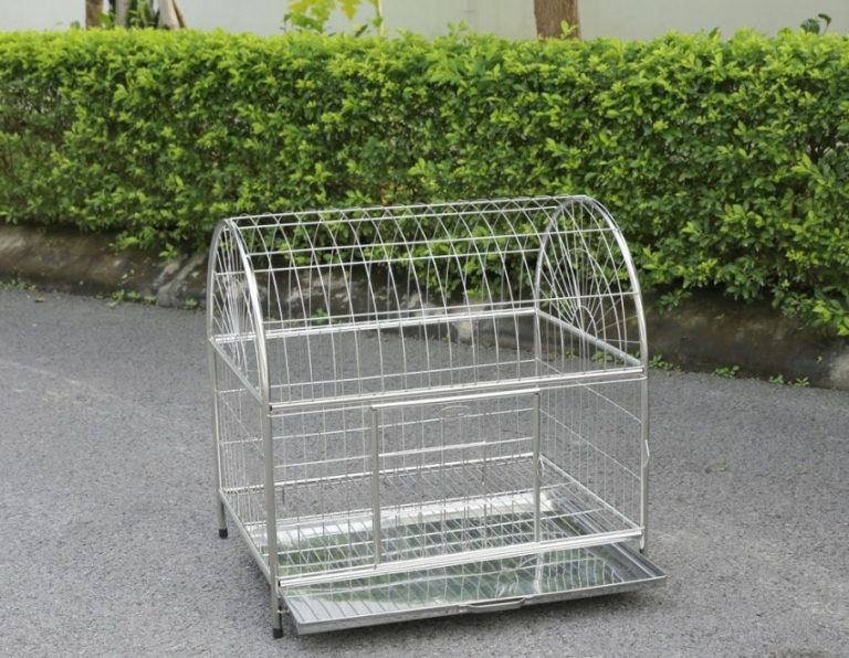 [HOÀN TIỀN 10%]Chuồng chó mèo mái vòm inox SIZE 4 ( Kích thước 45x35x50 cm )