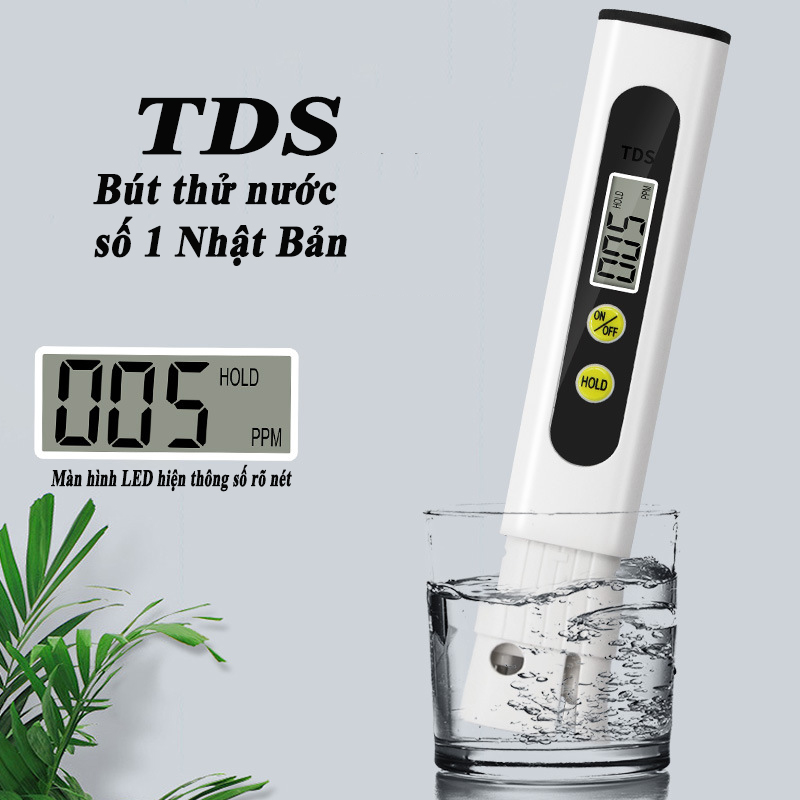 Bút thử nước sạch Nhật Bản , bút test nước TDS , Bút thử nước sạch của nước sinh hoạt, bể cá, v.v... dụng cụ đo TDS, đo độ cứng của nước, bút thử nước