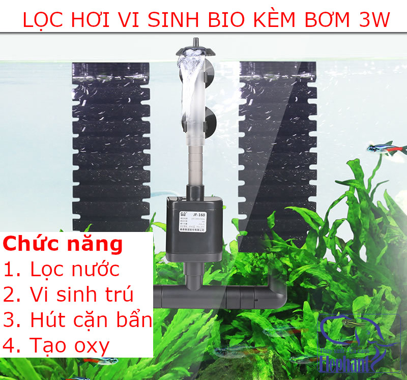 Lọc hơi Bio tạo hệ vi sinh kèm bơm cho hồ cá cảnh, hồ thủy sinh