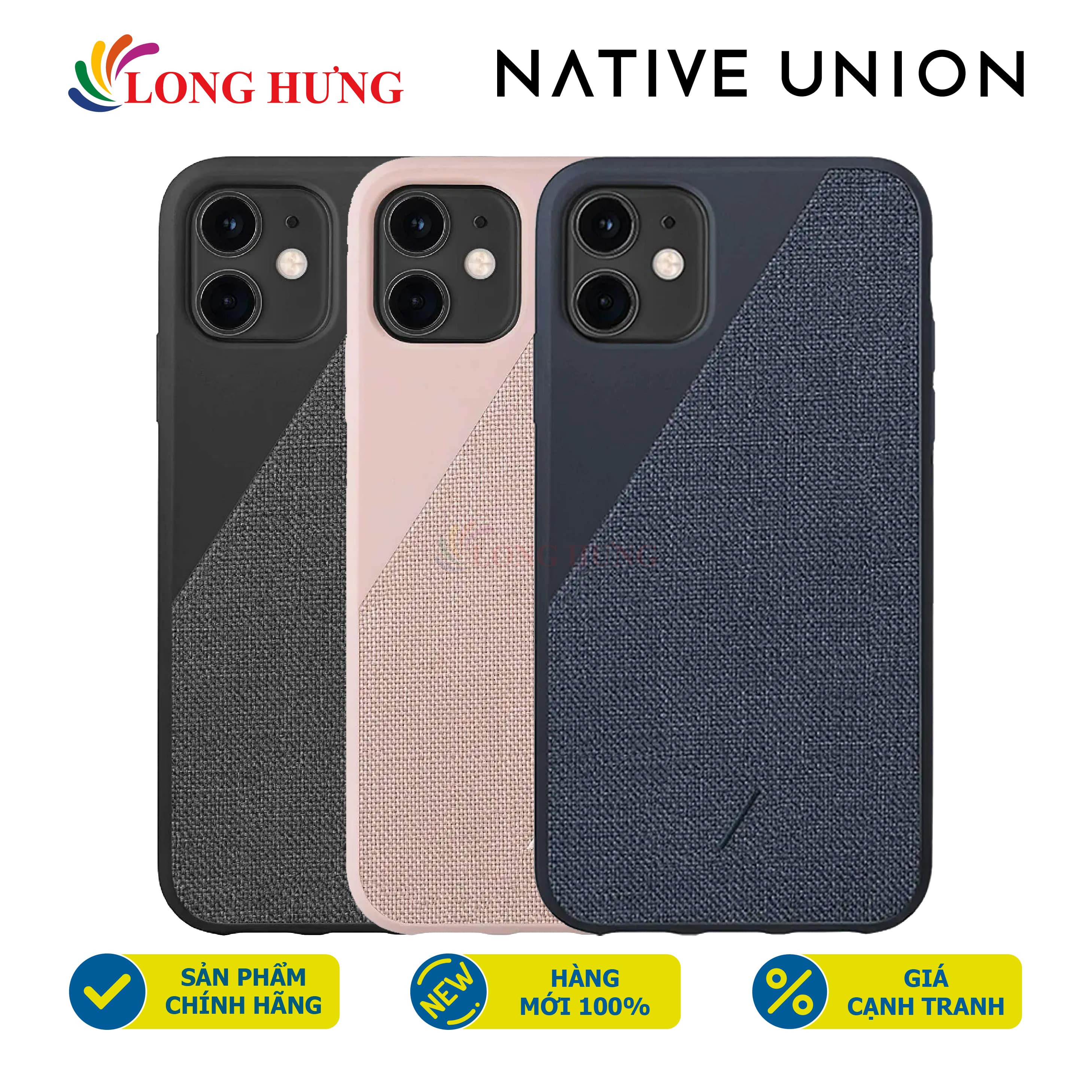 Ốp lưng nhựa cứng Native Union Clic Canvas iPhone 11/11 Pro/ 11 Pro Max - Hàng chính hãng - Bảo vệ toàn diện, chống sốc chống trầy xước, tích hợp sạc không dây