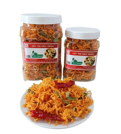 1 Kg (2 hộp) Khô gà lá chanh đặc biệt thơm ngon ORANMART - Loại I
