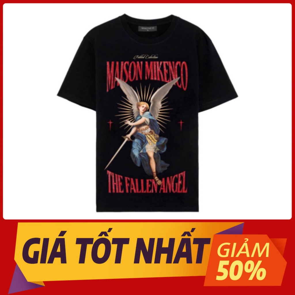 Áo phông nam MIKENCO Thiên thần Fallen angel tshirt,áo thun mikenco dáng unisex