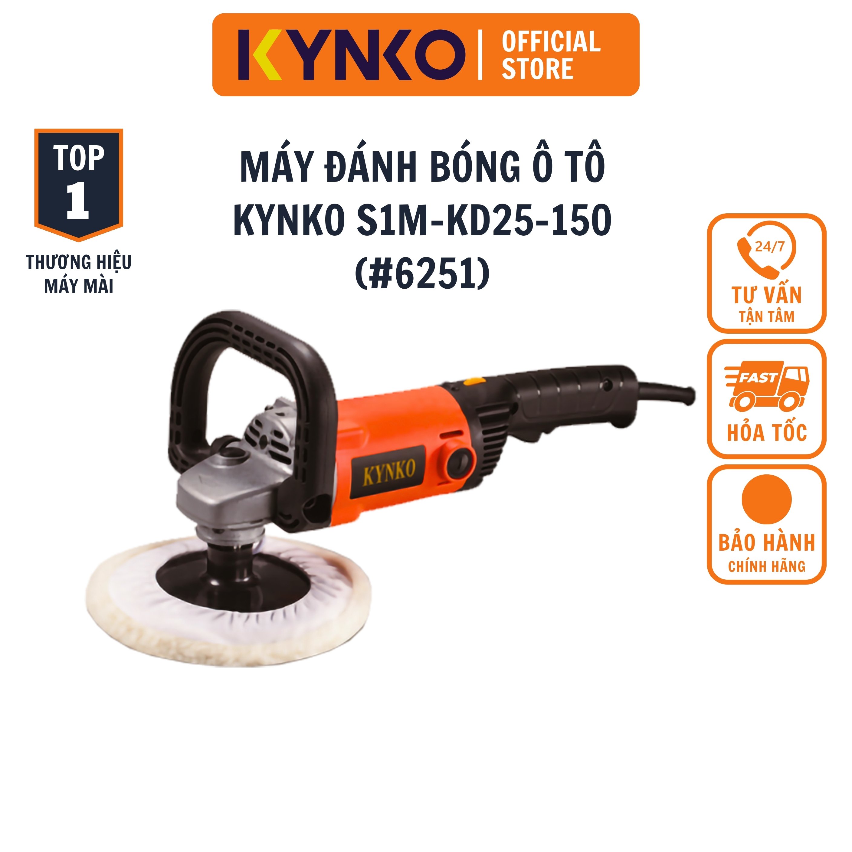 Máy mài đánh bóng ô tô kynko sim- kd25 -150 # 6251 cầm tay chính hãng giá tốt