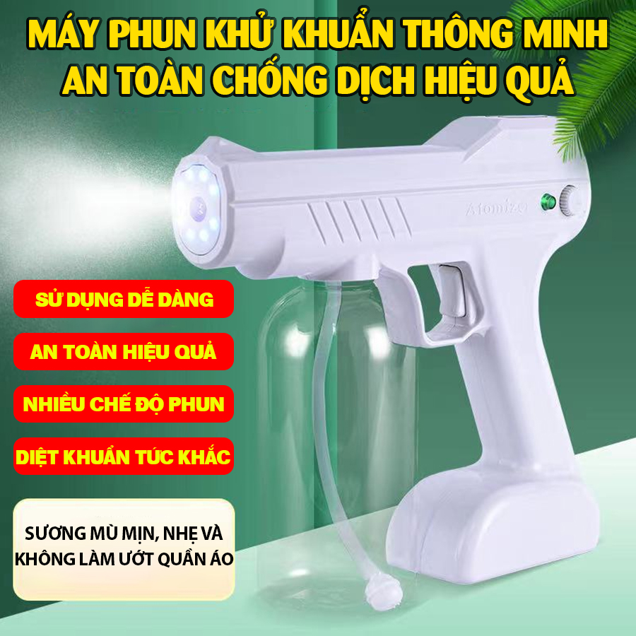 Máy phun khử khuẩn TIA UV dạng máy xịt khử khuẩn nano phun sương khử trùng không khí y tế khử khuẩn an toàn cho gia đình